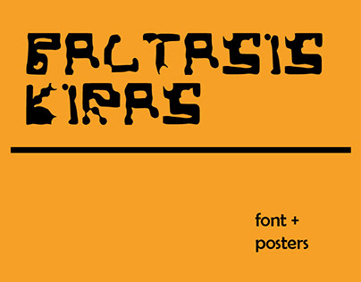 font + posters for "Baltasis Kiras" music group