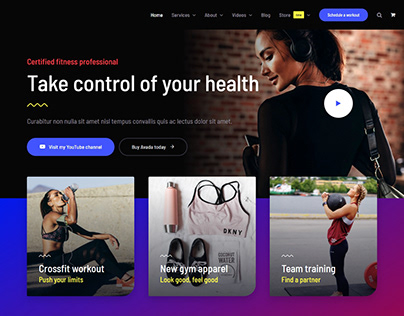 Website Design For (Health & Fitness Advices).