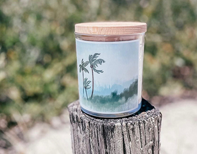 Candle Artwork for the Sunny Cali Co Candle Company