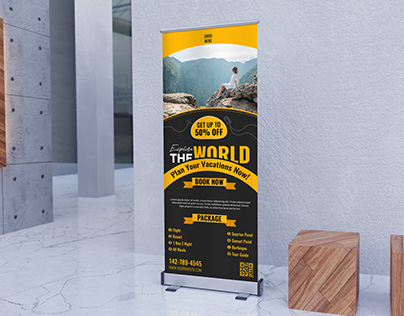 Exclusive Travel Roll up Banner Template Design
