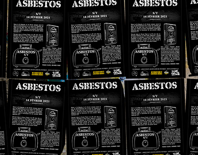 Affiche lancement Asbestos S/T