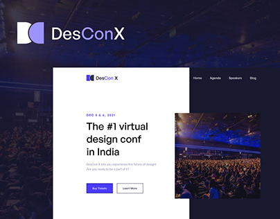 DesConX Landing Page Design