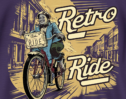 Retro Ride t-shirt design