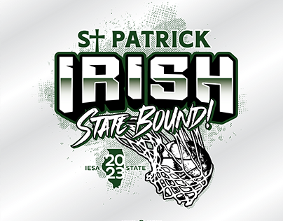 St Patrick Irish Basketball State Bound Design