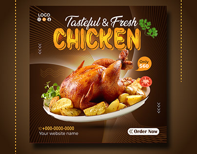 Chicken social Media Poster design