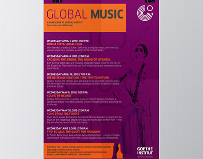 Global Music Film Festival Goethe Institut Jordanien