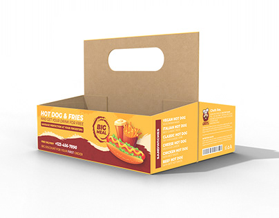Sausage Meal Box Template for Packaging