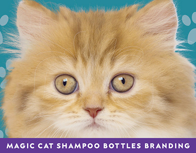 Magic Cat Shampoo Bottles Branding
