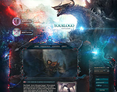 Dragon Game Website Template