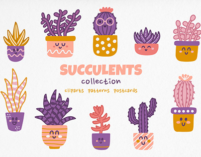 Vector collection of Succulents