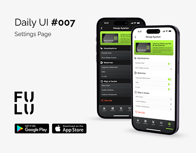Daily UI #007 | Fulu Wear - Settings Page