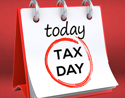 April Tax Day Template Design. Tax Payment Calendar