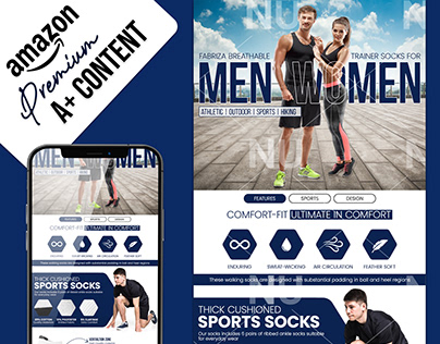 Premium Ankle Socks A+ content || Amazon Infographics