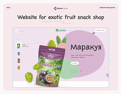 Website for exotic fruit snack shop | UX/UI