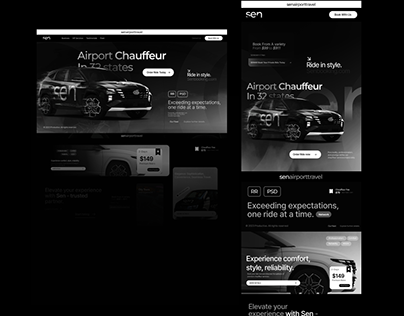 Chauffeur Website Design Concept.