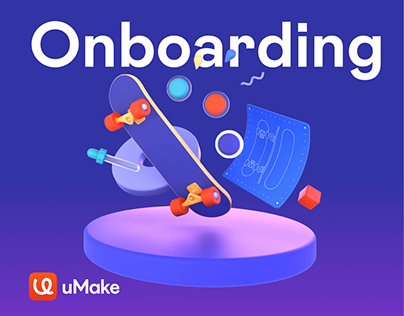 uMake App Onboarding - 3D Motion Graphics