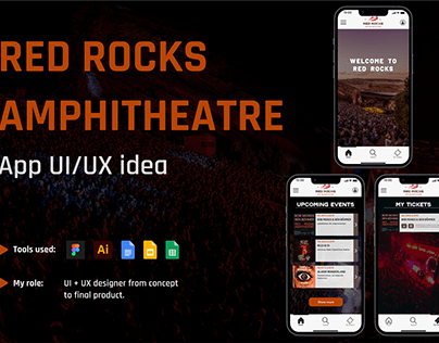Red Rocks Amphitheatre - App UI/UX idea