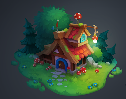 3D props House and Tree