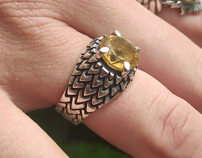 Scale and Stone RIng