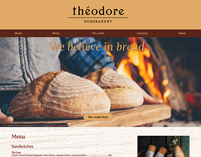 Théodore Eurobakery Website