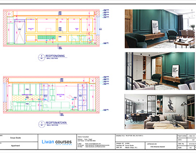 Shop drawing of living/dining - liwan courses