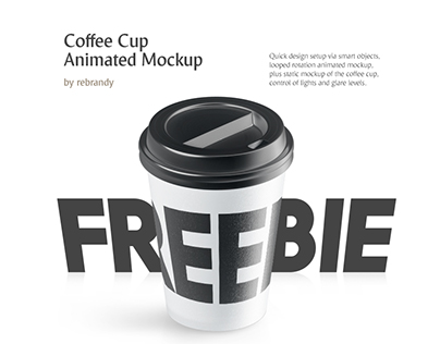 Freebie! Coffee Cup Animated Mockup