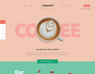 Free coffee shop cafe website design