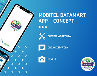 UI Design Concept for Mobitel Datamart App