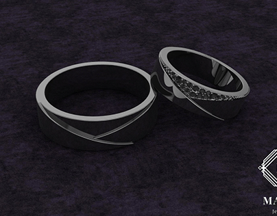 Wedding rings 3D model