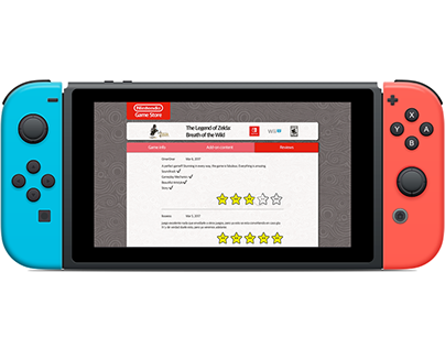 Nintendo Game store concept Rating