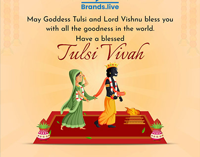 Create Customizable Tulsi Vivah banner | Brands.live