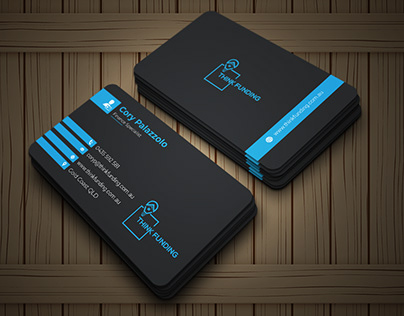 business cards black blue creative business card