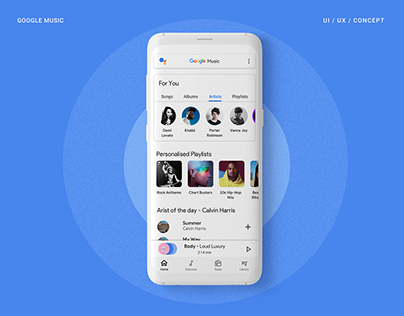 Google Music Redesign | UI/UX