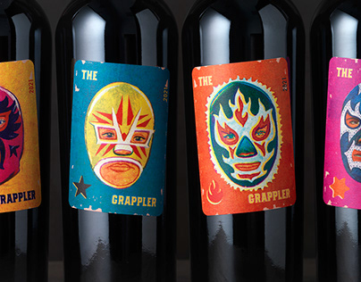 The Grappler Wine Packaging Design & Logo