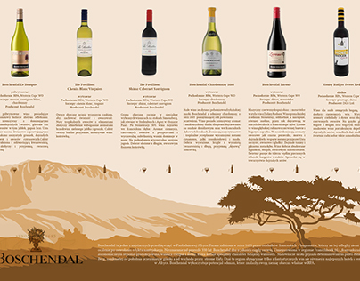 Boschendal Wine/Price List Design