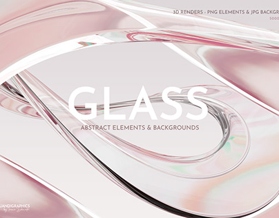Glass Abstract 3D render Elements