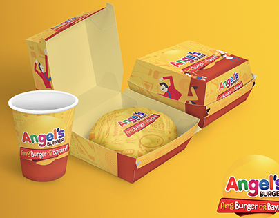 Angel's Burger Packaging Mockup