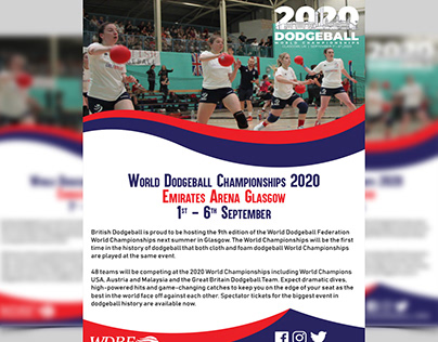 World Dodgeball Championships 2020 Flyer Design