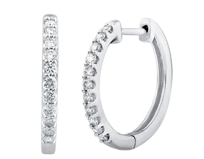 0.3ct Huggie Stunning Natural Diamond Hoop Earrings