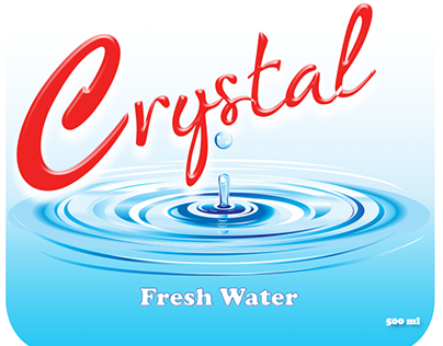 Crystal Water logo and label