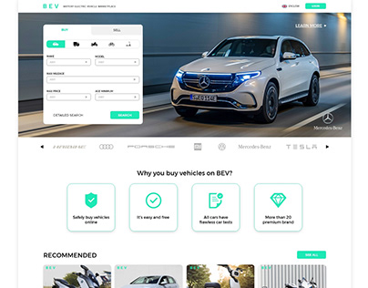 BEV - eCommerce Landing Page
