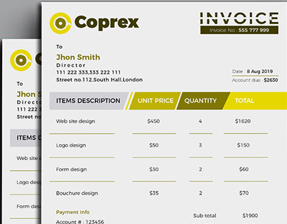 Company Invoice design