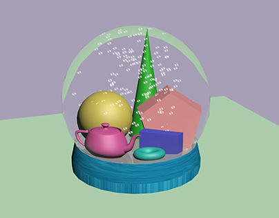 Snow globe using Snow Particle System