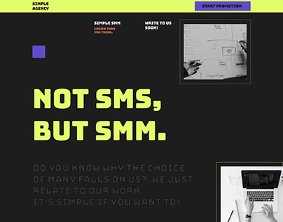 Promo website for an SMM agency.