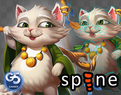 Solitaire Tour Cats - Spine Animation