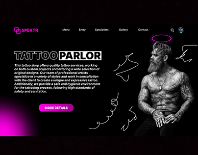Project thumbnail - WEBSITE DESIGN FOR A TATTOO SALON