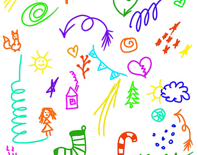 Colourful doodle illustration