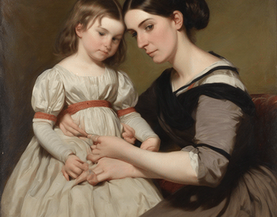Portrait Of A Mother & Child, 1841