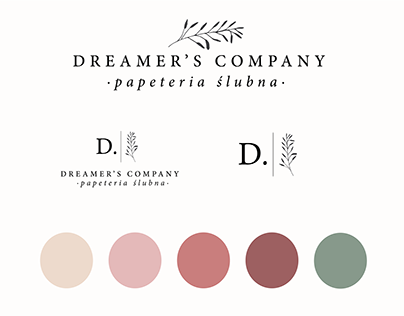 Logo and colour palette for wedding stationery brand