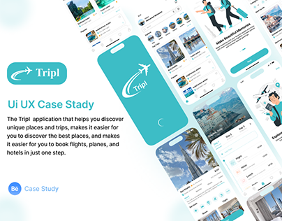 Project thumbnail - Tripl Travel app UI UX Case stady